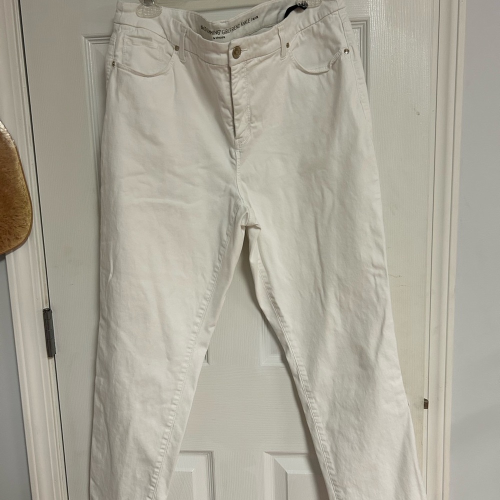 Chico's So Slimming White Ankle Jeans